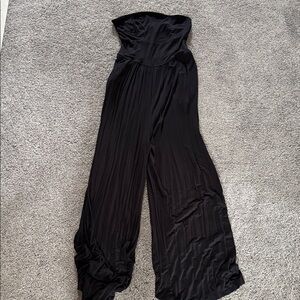 Mona B Strapless Black Wide-Leg Jumpsuit